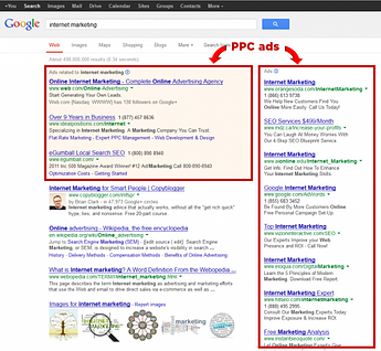 PPC search ads example