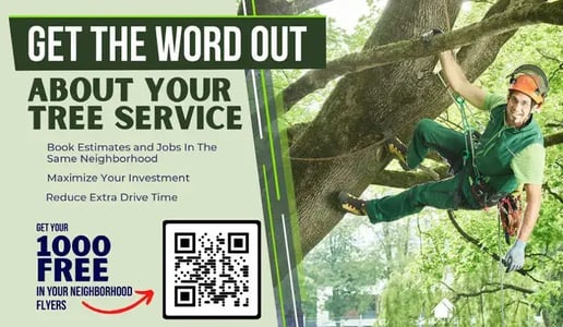QR code on PostCard Tree Service